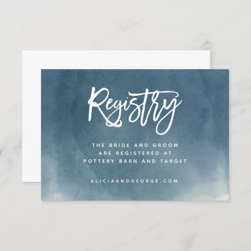 Ombre Brush Typography Registry Card