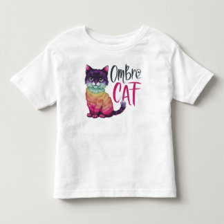 Ombre Cat Kids T-Shirt – Colorful Rainbow Cat Cute