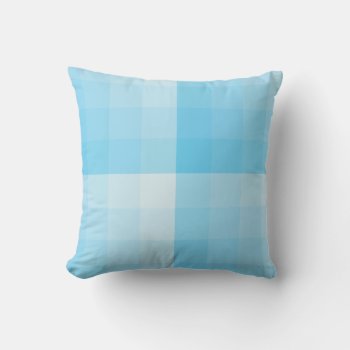Ombre Checker Blocks Turquoise Throw Pillow by dbvisualarts at Zazzle