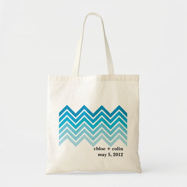 Ombre Chevron - Welcome/Out of Town Tote Bag (Front)
