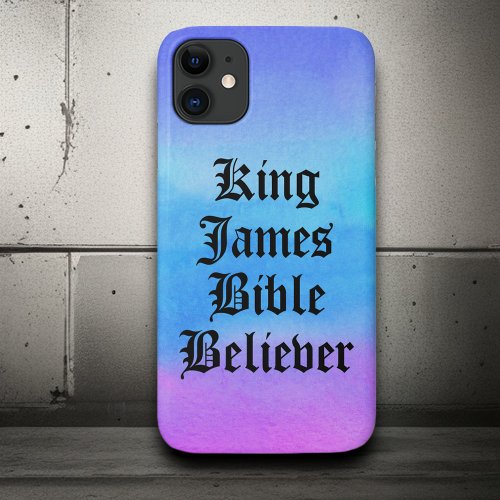 Ombre Christian Faith King James Bible Believer iPhone 11 Case