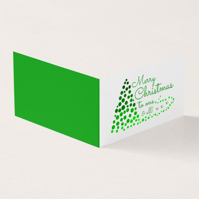 Ombré Christmas Tree, Family Photo Christmas Card (Outside)