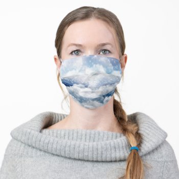 Ombre Colored Skies & Clouds Adult Cloth Face Mask by JLBIMAGES at Zazzle