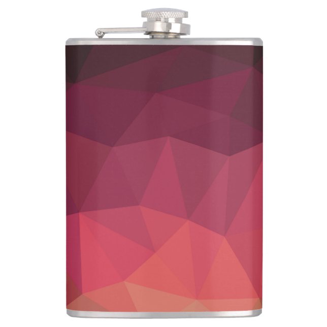 Ombre crystal effect geometric modern design flask (Front)