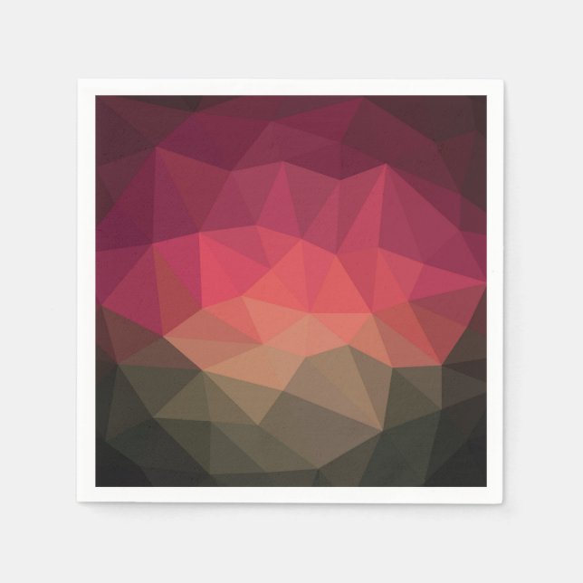 Ombre crystal effect geometric modern design  napkins (Front)