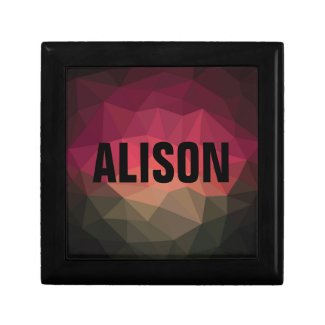 Ombre crystal effect geometric modern personalized gift box