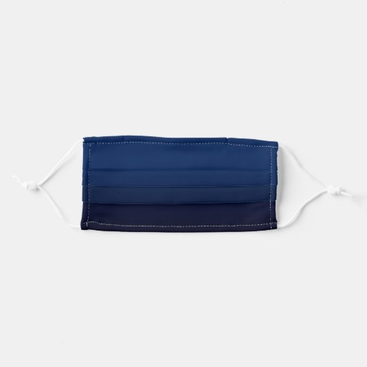 Ombre Dark Blue Adult Cloth Face Mask (Front, Folded)