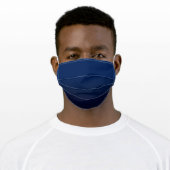 Ombre Dark Blue Adult Cloth Face Mask (Worn)