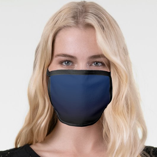 Ombre Dark Blue Face Mask (Worn Her)