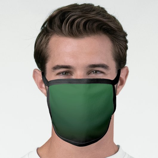 Ombre Dark Green Face Mask (Worn Him)
