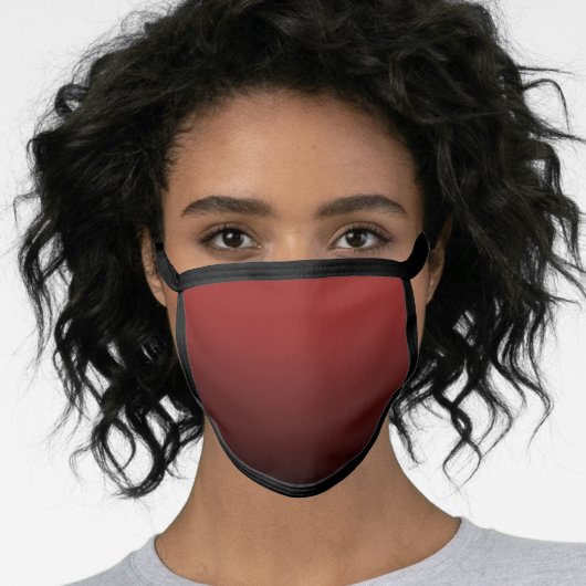 Ombre Dark Red Face Mask (Worn Her)