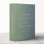 Ombre Dusty Blue & Green Wedding Photo Album<br><div class="desc">Elegant Ombre Dusty Blue & Green Wedding Photo Album Binder. This modern minimal Album option is simple classic and elegant with a subtle ombre gradient fade and a pretty signature script calligraphy font with tails. Shown in the new Colorway. Available in several color options, or feel free to edit the...</div>