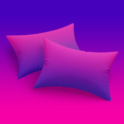 Ombre Electric Hot Pink Purple Feminine Gradient Pillow Case