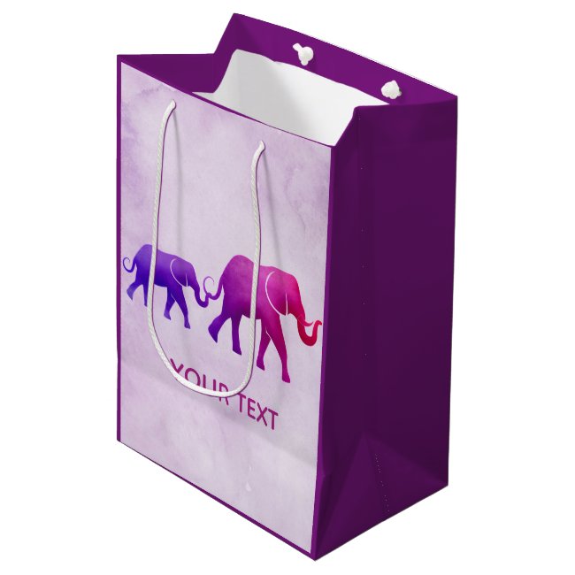 Ombre Elephants Gift Bag