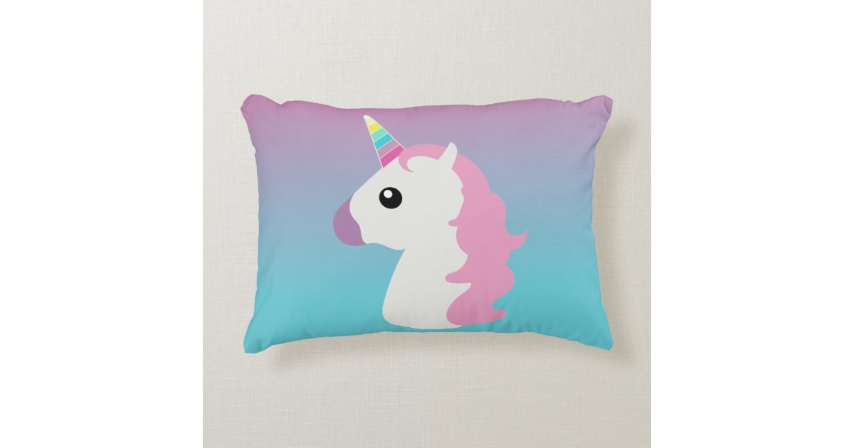 unicorn emoji pillow