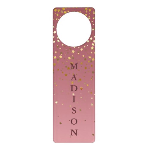 Ombre Fade Marsala And Rose Gold Door Hanger