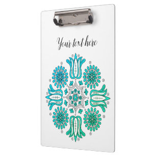 Ombre Flower Decoration Clipboard