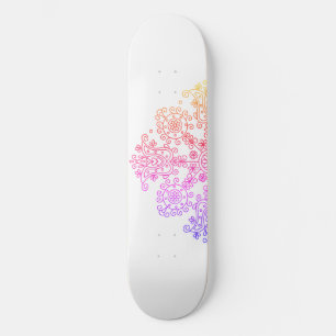 Ombre flower skateboard
