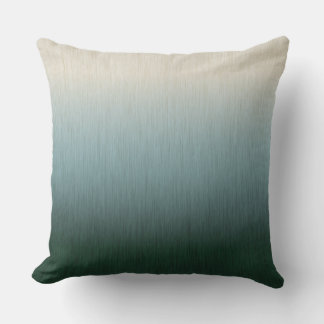 Ombre Forest Green Cream Outdoor Pillow