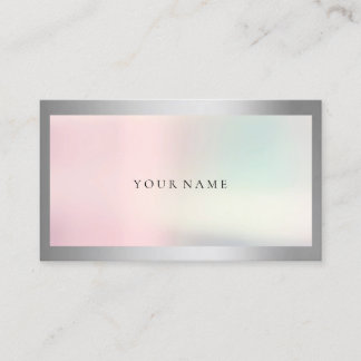 Ombre Framed Simply Professional Gray Silver Pearl Business Card
