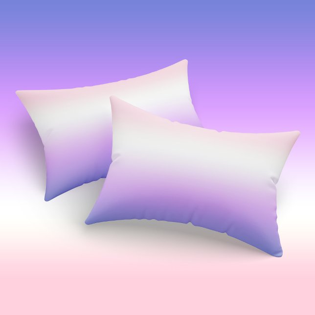 Ombre Girls Pastel Pink White Purple Gradient Pillow Case (Creator Uploaded)