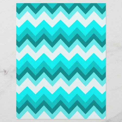 Ombre Girly Pattern Teal Turquoise Chevron