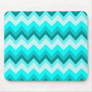 Ombre Girly Pattern Teal Turquoise Chevron Mouse Pad