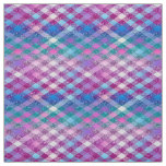 Ombre Glitter Argyle in Pink Blue Purple Fabric