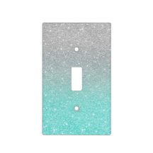 Teal Ombre Home Decor Ombre Decor Teal Hues Metal Light Switch Plate Cover 