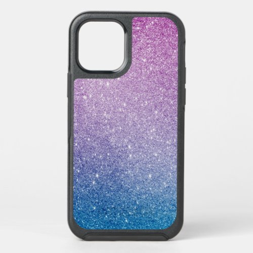 Ombre glitter pink blue sparkling girls OtterBox symmetry iPhone 12 case