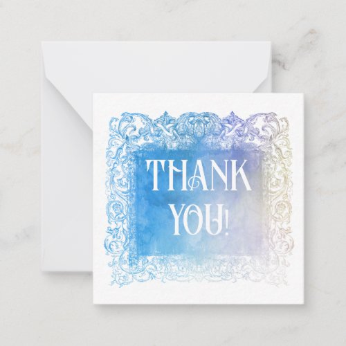  Ombre Glitter THANK YOU  AP62 Flat Note Card