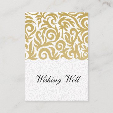 ombre gold and Black Swirling Border Wedding Enclosure Card