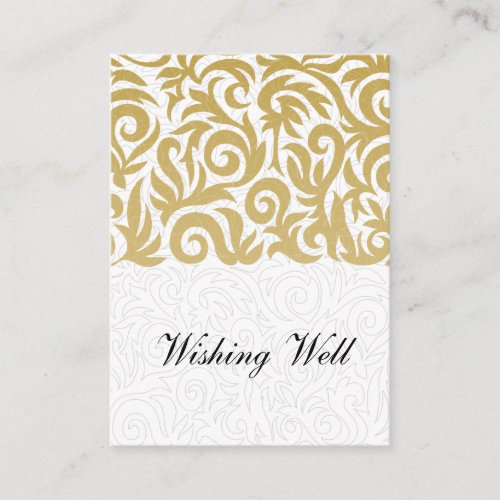 gold  wishing well cards business card template