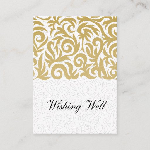 Customizable gold wishing well cards business card template