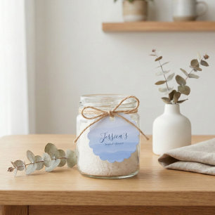 Ombre Gradient Dip Dye Blue Bridal Shower Favor Tags