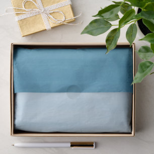 Ombre Gradient Dip Dye Ocean Blue Tissue Paper