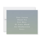 Ombre Gradient Dusty Blue Green Wedding Thank You