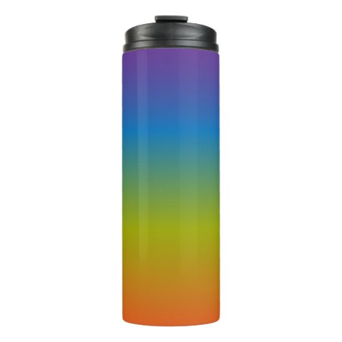 Ombre gradient rainbow colors thermal tumbler