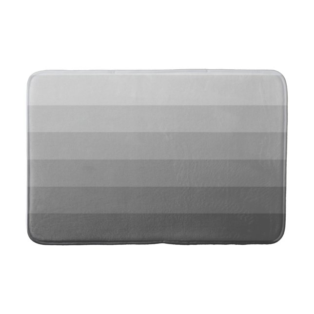 Ombre Gray Tones Gradient  Bath Mat (Front)