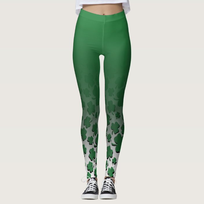 green and white leggings