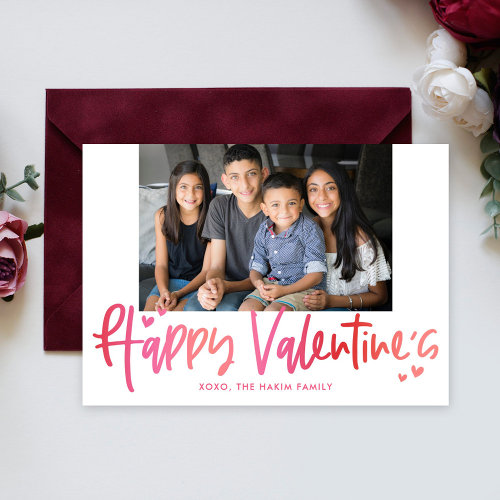 Ombre Greeting Valentine's Day Photo Card
