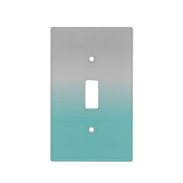 Ombre Grey Silver Teal Turquoise Light Switch Cover