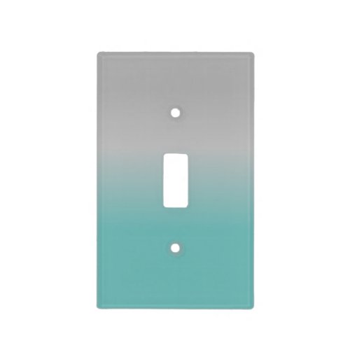 Ombre Grey Silver Teal Turquoise Light Switch Cover