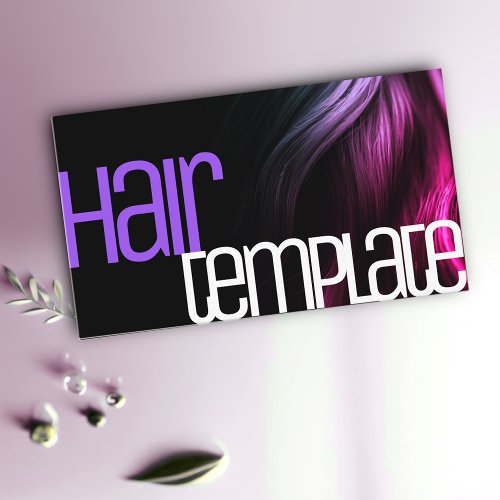 Ombre Hair Modern Style Bright Colors Hairdresser  Business Card