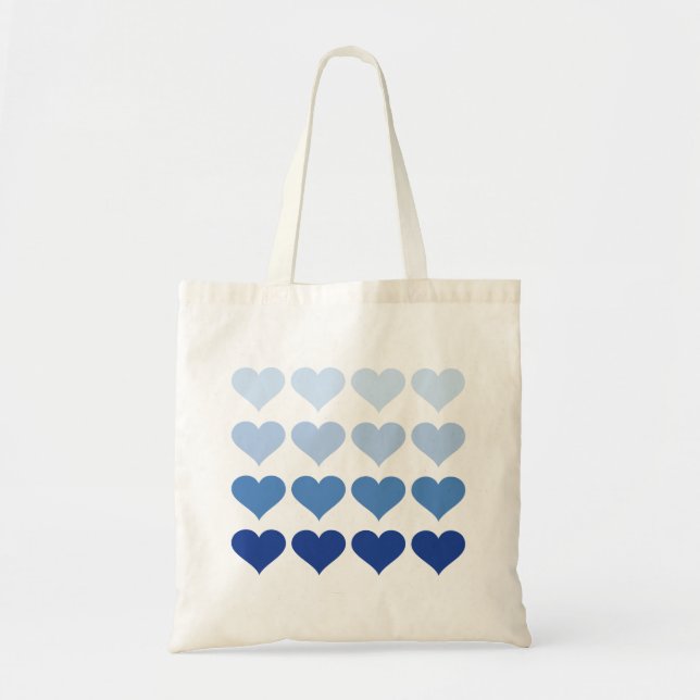 Ombre Hearts -Wedding Tote Bag (Front)