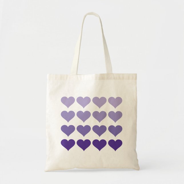 Ombre Hearts -Wedding Tote Bag (Front)