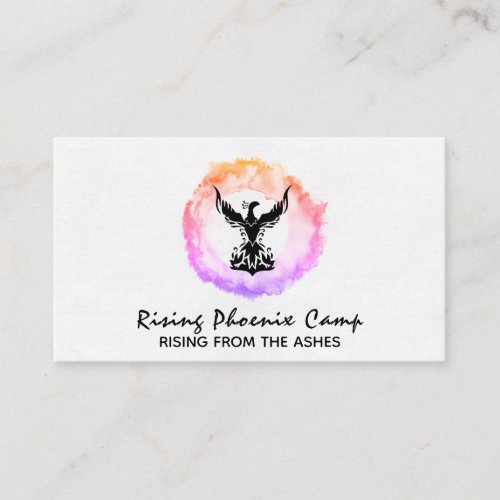  Ombre Hot Pink Ring of Fire Black Phoenix Business Card