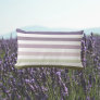 Ombre Lavender Field Stripes Purple & Olive Green Lumbar Pillow