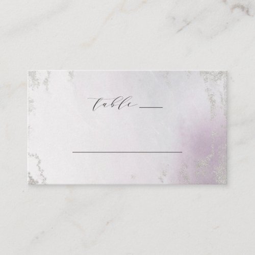 Ombre Lavender Purple Silver Wedding Table Number Place Card