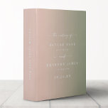Ombre Leaf Green & Light Pink Wedding Photo Album 3 Ring Binder<br><div class="desc">Elegant Ombre Leaf Green & Light Pink Wedding Photo Album Binder. This modern minimal Album option is simple classic and elegant with a subtle ombre gradient fade and a pretty signature script calligraphy font with tails. Shown in the new Colorway. Available in several color options, or feel free to edit...</div>